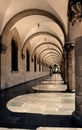 Arched entrance to Stalin Museum, Poti, selective focus