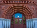 Arched entrance to Williams Hall at University of Vermont