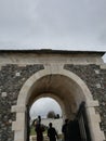 Arched entrance to Ww1 graveyard / memorial