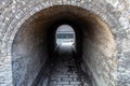 Arched entry in the ancient walls protecting the Old city of Pingyao, China. Royalty Free Stock Photo