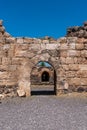 Arched features of Belvoir Fortress, Kohav HaYarden National Park in Israel.