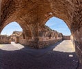 Arched features of Belvoir Fortress, Kohav HaYarden National Park in Israel.