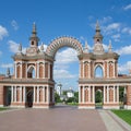 Arched gallery in Museum-reserve `Tsaritsyno`, Moscow, Russia