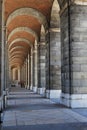 Arched gallery of the Royal Palace in Madrid