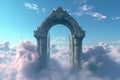 Arched gate surreal. Generate Ai