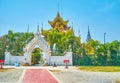 The entrance to the shrine in Kyauktawgyi Pagoda, Mandalay, Myanmar
