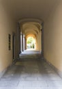 Arched hallway in an historic building in MIlan