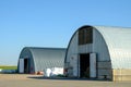 Arched hangars, Large storage for agricultural crops. Farm buildings