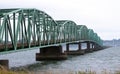 Arched long sectional bridge over Columbia River in Astoria Royalty Free Stock Photo