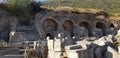 Arched parts of a very large building in the ancient city of Izmir Ephesus