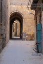 Arched pasageway in an alley in Old Cairo Royalty Free Stock Photo