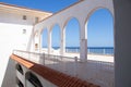 arched passage with access to the veranda on the coast of the red sea in egypt Royalty Free Stock Photo