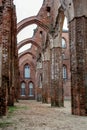 Arched passage of huge gothic Dome Church in Tartu Royalty Free Stock Photo