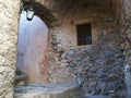 Arched passageway, old town of Monemvassia, Peloponnese, Greece Royalty Free Stock Photo