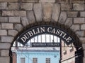 Arched Pedestrian entrance to Dublin Castle, Ireland