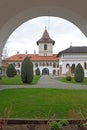 Arched in Sambata de Sus monastery in Transylvania, Romania Royalty Free Stock Photo