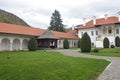 Arched in Sambata de Sus monastery in Transylvania, Romania Royalty Free Stock Photo