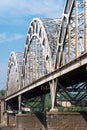 Arched steel bridge