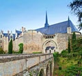 Arched stone bridge and entrance to ChÃÂ¢teau de Montreuil-Bellay