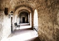 Arched stone walkway Royalty Free Stock Photo