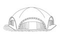 Arched Tent on white background