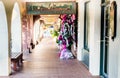 Arched walkway in Solvang, California Royalty Free Stock Photo