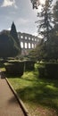 Arched wall in Nature with sunny background