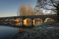 The arched Weetmans Bridge over the River Trent at Little Haywood, Staffordshire Royalty Free Stock Photo