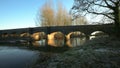 The arched Weetmans Bridge over the River Trent at Little Haywood, Staffordshire