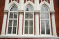 Arched window of castle Royalty Free Stock Photo