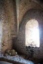 Arched Window Inside a Castle Royalty Free Stock Photo