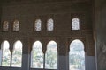 Arched Windows of Alhambra with a View Royalty Free Stock Photo