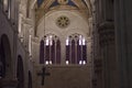 Arched windows of the interior view of Lucca Cathedral. Cattedrale di San Martino. Tuscany. Italy.