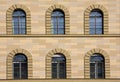 Arched windows in old building
