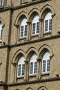 Architecture: Close up of Lancent Arched Windows with Glass Pane Royalty Free Stock Photo