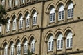 Architecture: Close up of Lancent Arched Windows with Glass Pane Royalty Free Stock Photo