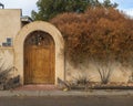 Arched doorway in historic Mesilla, New Mexico