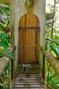 Arched wooden doorway Royalty Free Stock Photo