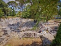 Archeological excavations in the Mount Boron Park in Nice, France