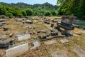 Archeological excavations, ruins of ancient Agora in Limenas, (Thasos city), Thassos Island, Greece