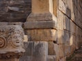 Archeological remains of the Lycian rock cut tombs in Myra, Turkey Royalty Free Stock Photo