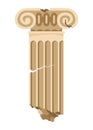 Archeology icon. Ancient artifact, graphic element of antiquity for mobile game, column object. Greek or egypt