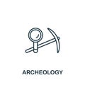 Archeology icon from science collection. Simple line element Archeology symbol for templates, web design and infographics