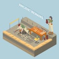 Archeology Isometric Concept