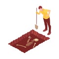 Archeology Isometric Icon