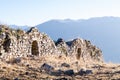 Archeologycal place known as Chiprac in the mountain range of Lima Peru. There are still bones and skulls from the Royalty Free Stock Photo