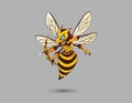 Archer Bee Mascot Illustration Royalty Free Stock Photo