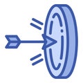 Archer game target icon, outline style