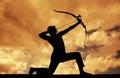 Archer Silhouette Royalty Free Stock Photo