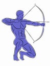 Archer silhouette, vector drawing